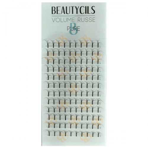 Boite Extension de cils Volume Russe PURE 4D 5D 6D bouquets - Tige Longue